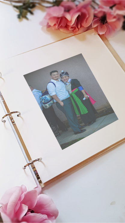 Personalized Hmong Theme Wedding Large Wood Photo Album